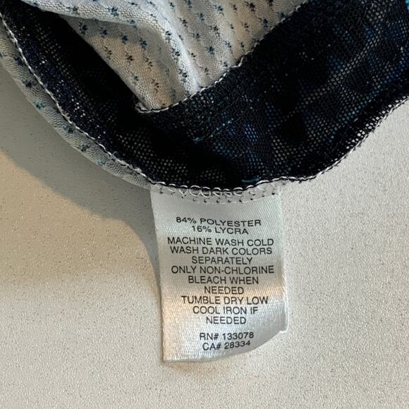 Lucky In Love Blouse Womens XL Extra large Multi Johnny Collar Short Sleeve Top - Picture 8 of 10